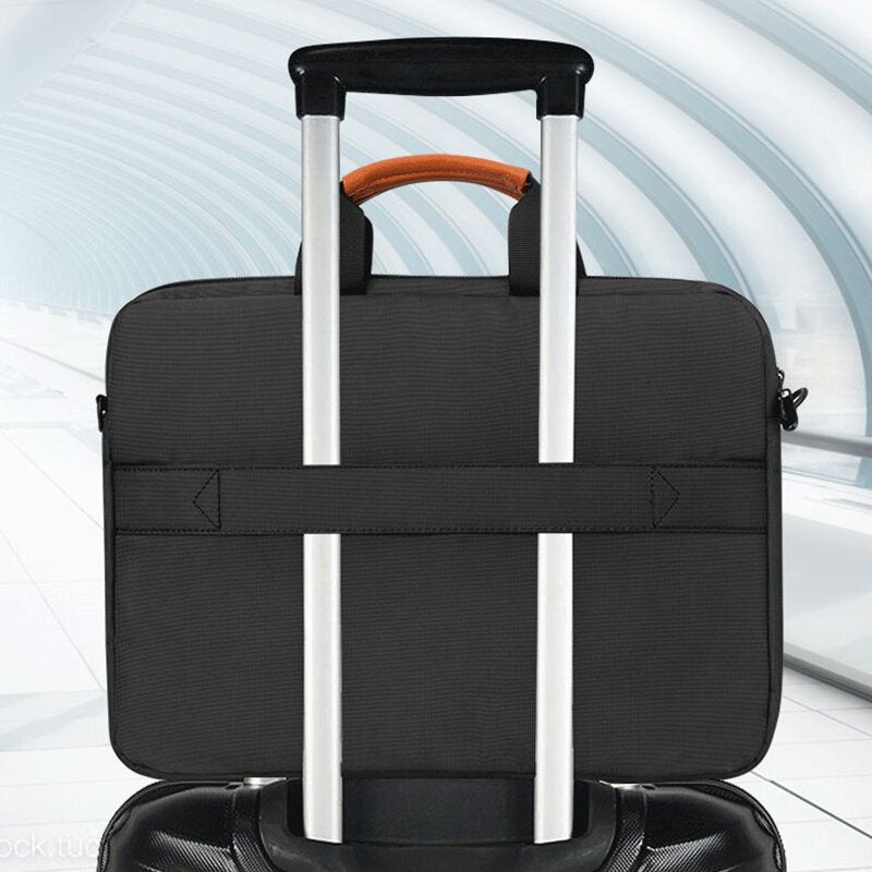 Men's Polyester Fashion Tote with Double Front Pockets - Teacher Crossbody Handbag