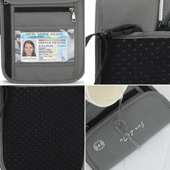 RFID Blocking Travel Passport Holder Waterproof Neck Pouch Wallet Shoulder Waist Bag