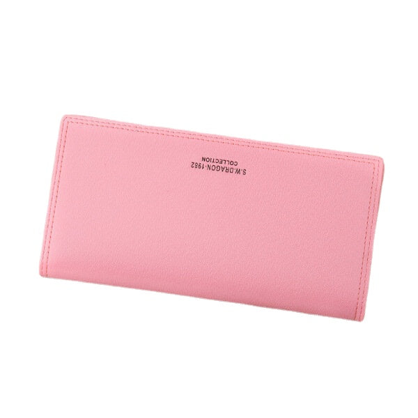 Women Candy Color Long Wallets Casual Purse Card Holder Coin Bags