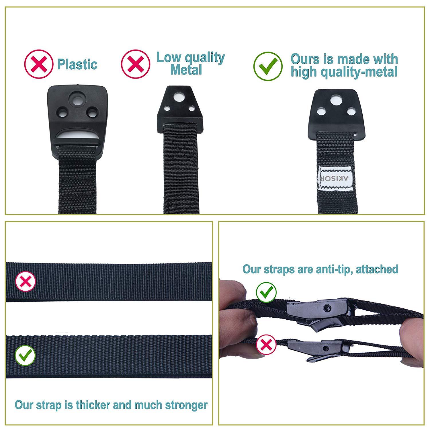 Baby & Toddler Anti-tip Safety Straps 4 Pack