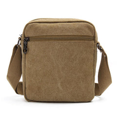 Men's Retro Canvas Crossbody Bag with Multi Pockets - Casual Shoulder Bag
