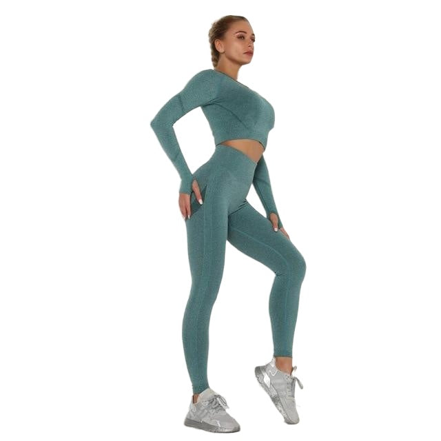 Quick-drying Sexy Ladies' Breathable Seamless Nylon Yoga Outfit