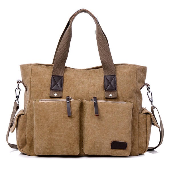 Large Capacity Men Women Canvas Multifunctional Crossbody Bag Outdoor Handbag