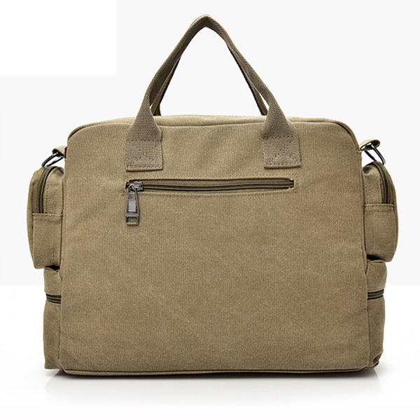 Men's Canvas Casual Business Large Capacity Crossbody Handbag
