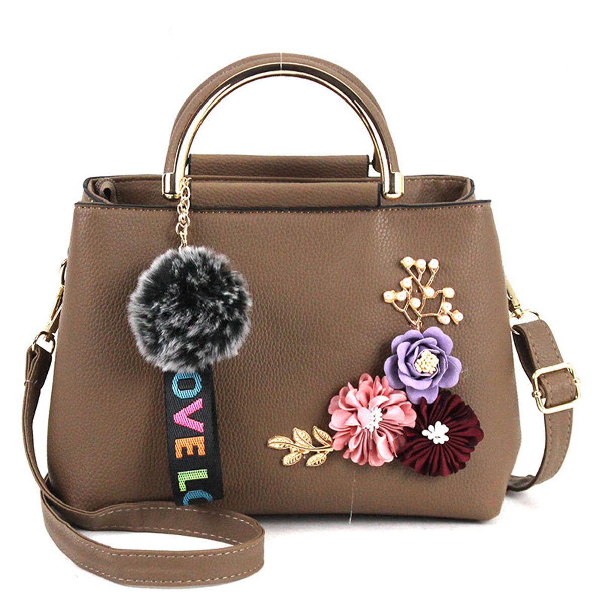 Womens Purses and Handbag Shoulder Bags Ladies Designer Top Handle Satchel Tote Bag with Ribbons Flower Decoration