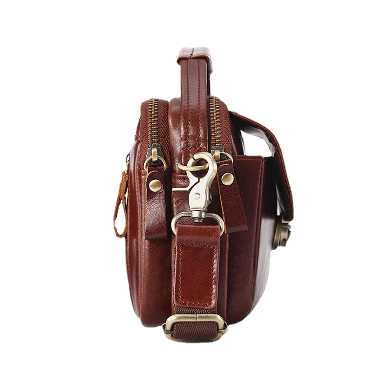 Men's Genuine Leather Crossbody Phone Bag - Small Handbag