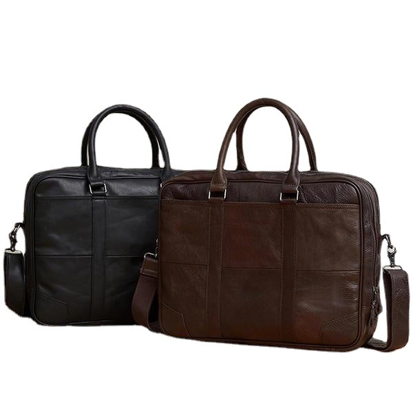 Genuine Leather Laptop Briefcase Crossbody for Business