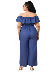 Pleating Casual Solid Ankle Length Jumpsuits For Women
