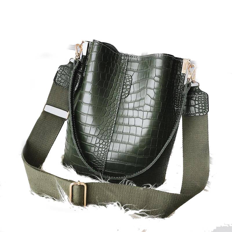 Luxury Women's Crocodile Pattern Leather Crossbody Bag