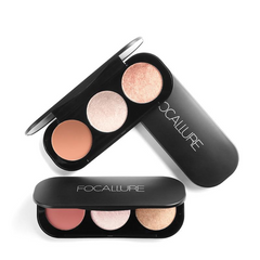 Novo Arrivel 3 colore cara de paleta pó de Matte Highlighter