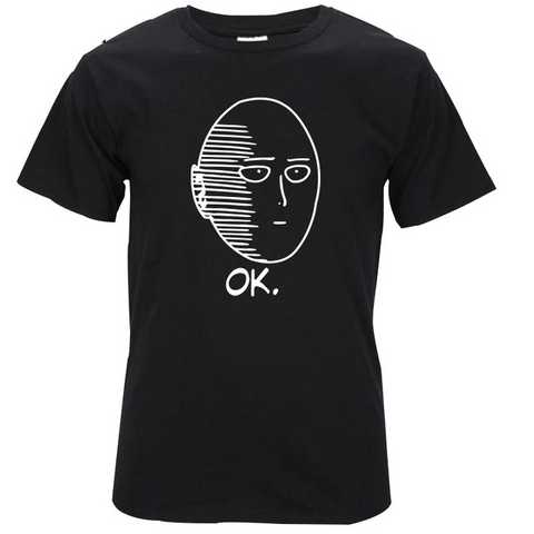 Cotton Anime One Punch Printed Men'S T-Shirt - Sheseelady