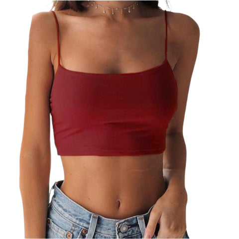 Casual Sexy Women's Backless Sleeveless Cropped Tank