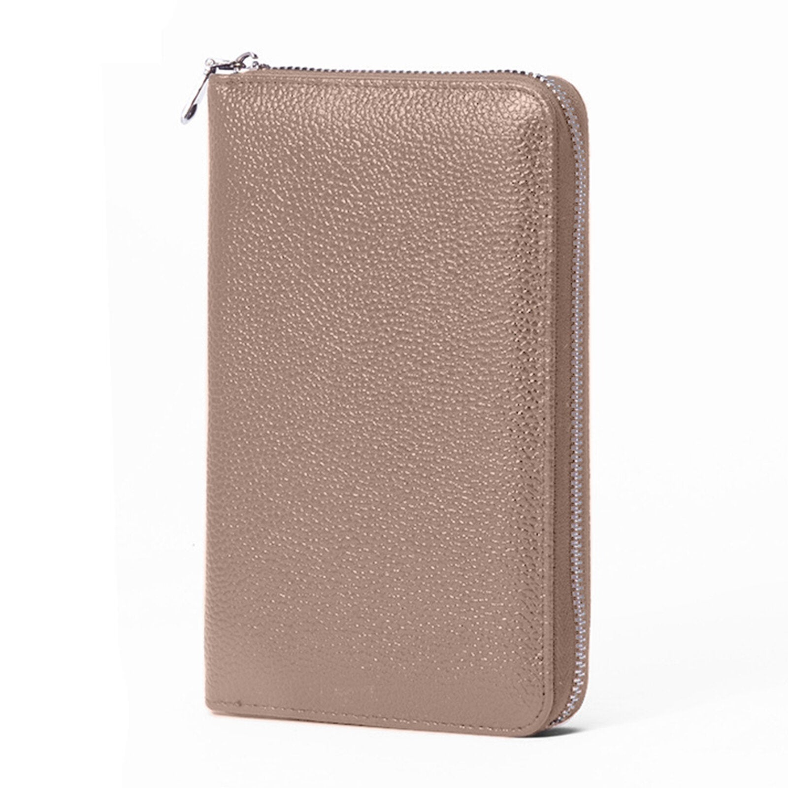 Women Genuine Leather RFID Multifunctional Wallet Multi-compartment Multi-card Slot Long Zipper