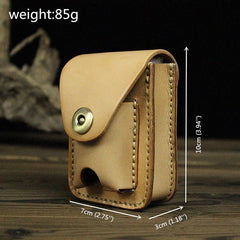 Men's Leather Cigarette Case & Lighter Holder - Casual Style