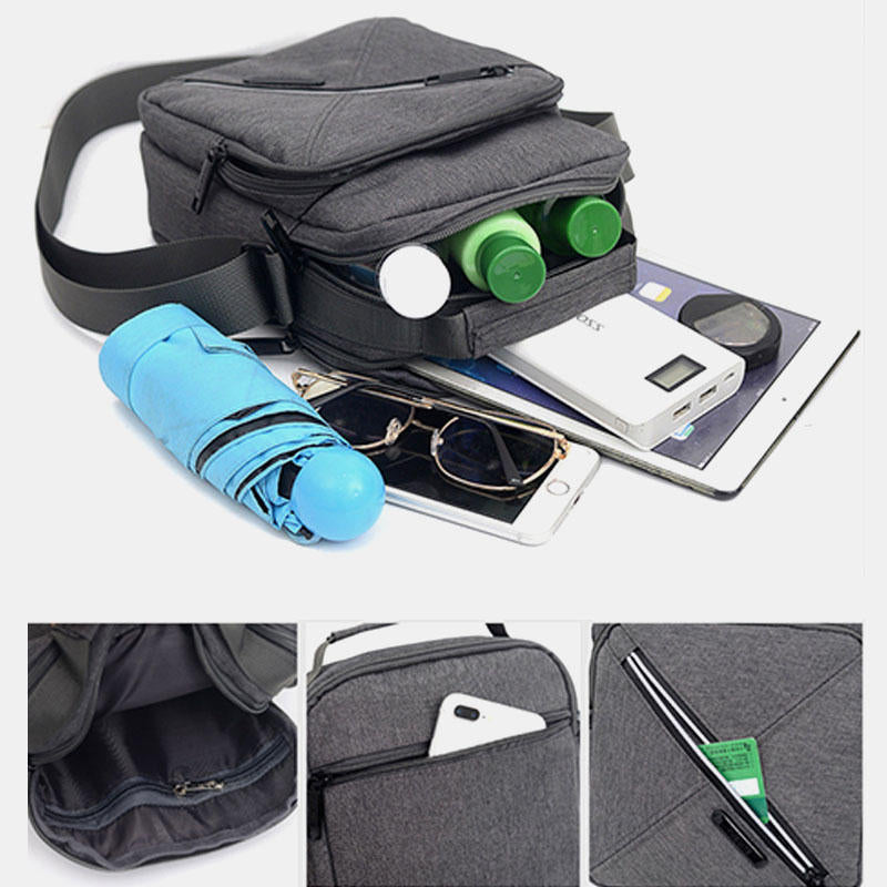 Men's Waterproof Nylon Crossbody Shoulder Bag