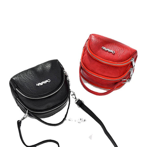 Women Faux Leather Mini Phone Bag Multi-Slot Retro Crossbody
