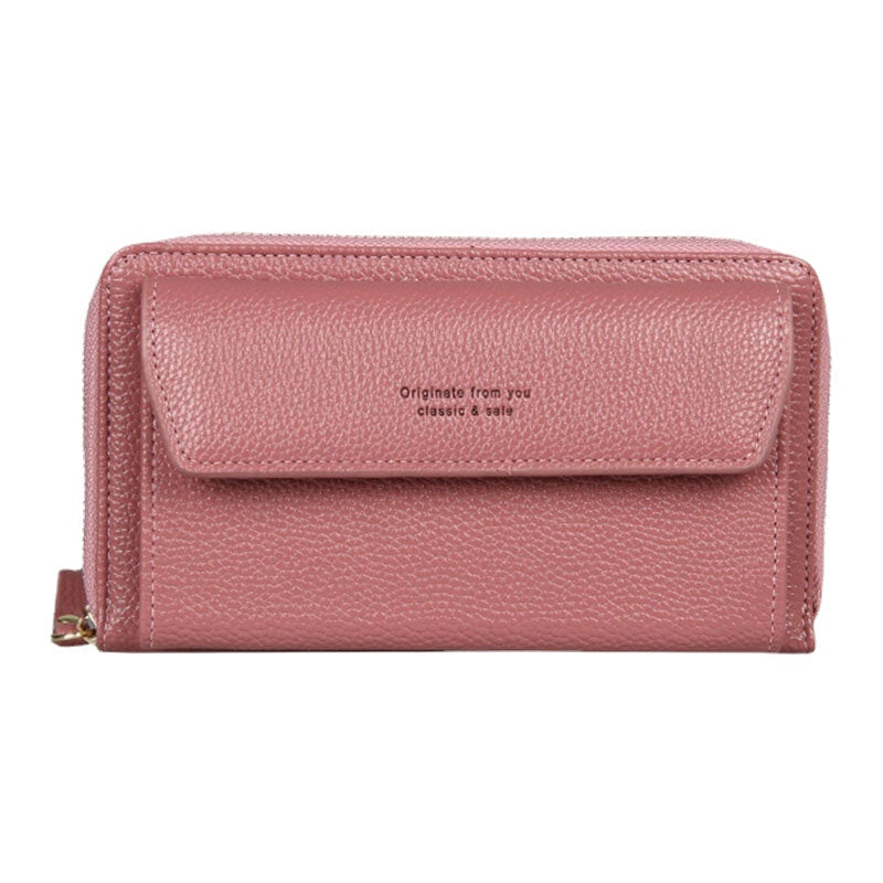 Women Casual Patchwork 6.3inch Phone Bag 6 Card Slots Crossbody Bag