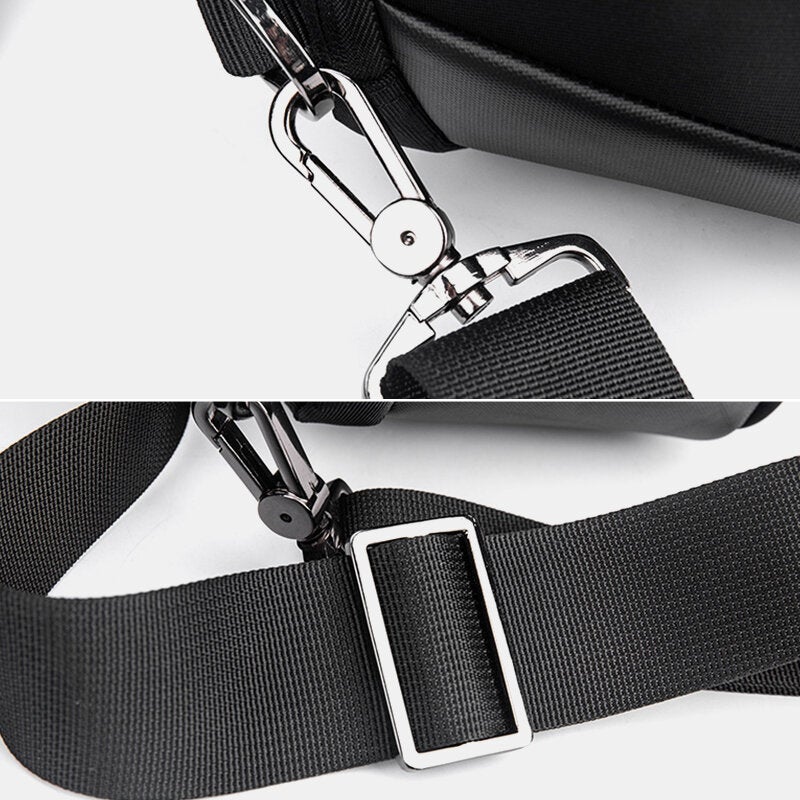 Men's Waterproof Crossbody Bag with USB & Headphone Port - Large Capacity
