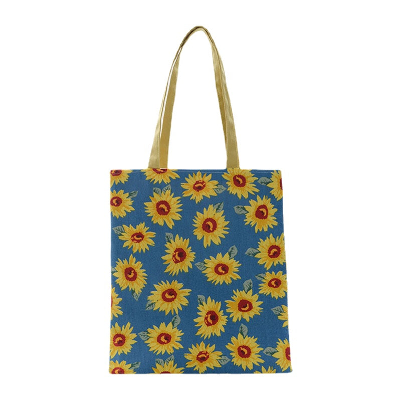 Women Dotted Daisy Printed Tote Bag Handbag Shoulder