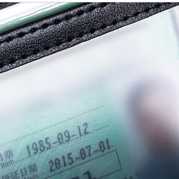 RFID Leather Card Holder Wallet for Men & Women - Large Capacity, Casual Zipper Design