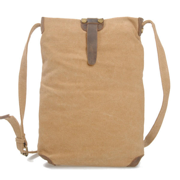 Retro Canvas Genuine Leather Messenger Bags Casual Shoulder Crossbody