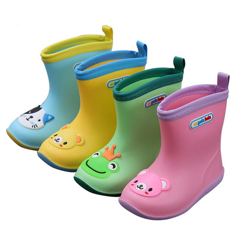 נעלי גומי עם החלקה עמיד למים עם גשם לילדים
