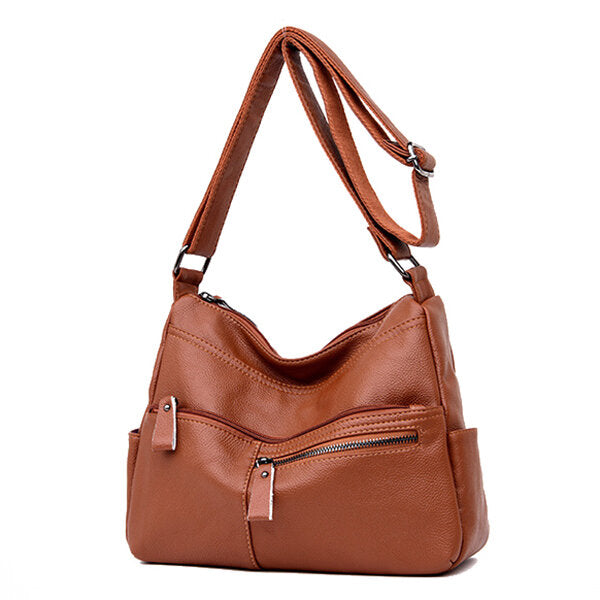 Women Faux Leather Leisure Shoulder Bag Crossbody