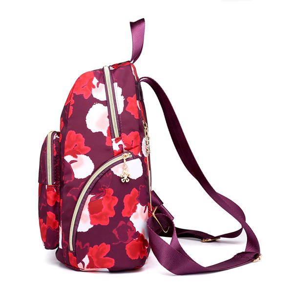 Women Nylon Starry Sky Pattern Backpack Outdoor Shoulder Bag Travel