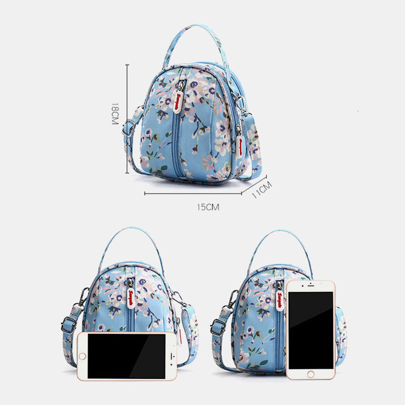 Women Waterproof Light Weight Small Mini Printed Pattern Shoulder Bag Crossbody Phone