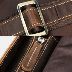 Men's Vintage PU Leather Crossbody Bag - Large Capacity, Multifunctional, Casual Shoulder Bag