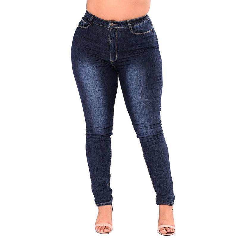 Leggings Blue Denim Skinny Stretch Bodycon Slim Jeans - Sheseelady