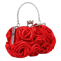 Trendy Elegant Ladies' Flower Pattern Clutch Handbags For Bridal Party