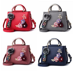 Womens Purses and Handbag Shoulder Bags Ladies Designer Top Handle Satchel Tote Bag with Ribbons Flower Decoration