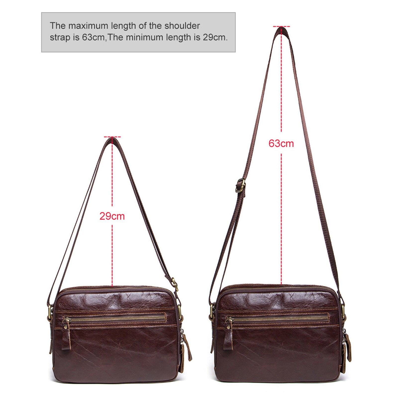 Men's Vintage Leather Business Crossbody Bag - Large Capacity Multifunctional Shoulder Messenger