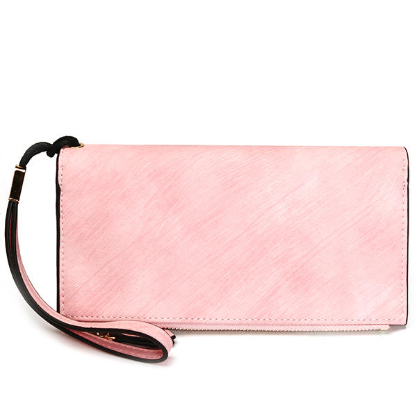 Women PU Leather Vintage Retro Functional Casual Clutch Card Holder Wallet