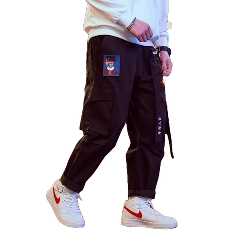 Aelfric Hip Hop Sweat Pants Embroidery Japanese Style Trousers Sweatpants Streetwear Men Joggers Track Casual Cargo Pants - Sheseelady