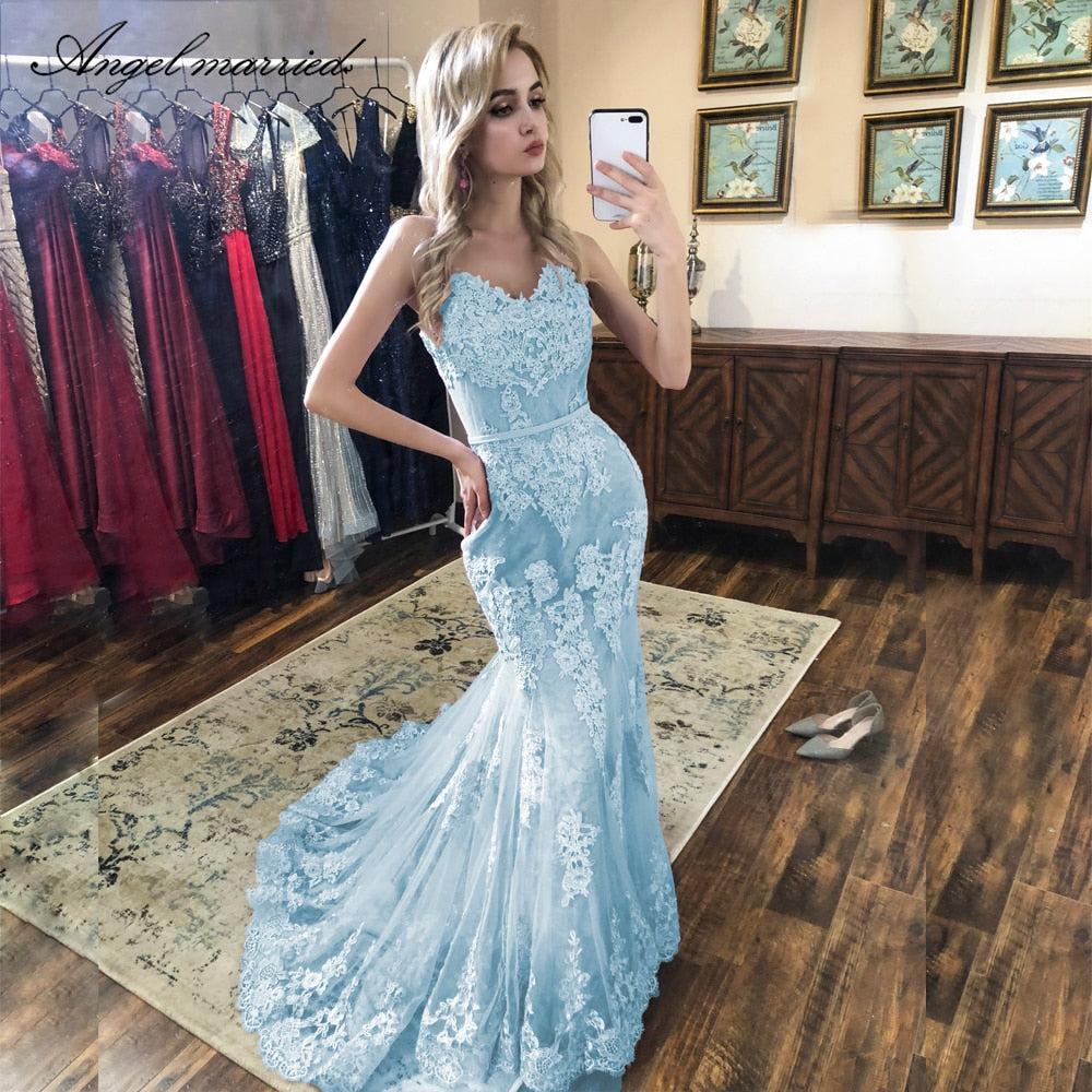 Fashion Evening Lace Mermaid Prom Dresses - Sheseelady