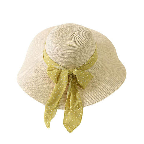 新しい夏の女性の太陽の帽子ボウリボンパナマビーチハット女性チャペウフェミニノソンブレロフロッピーストローハット