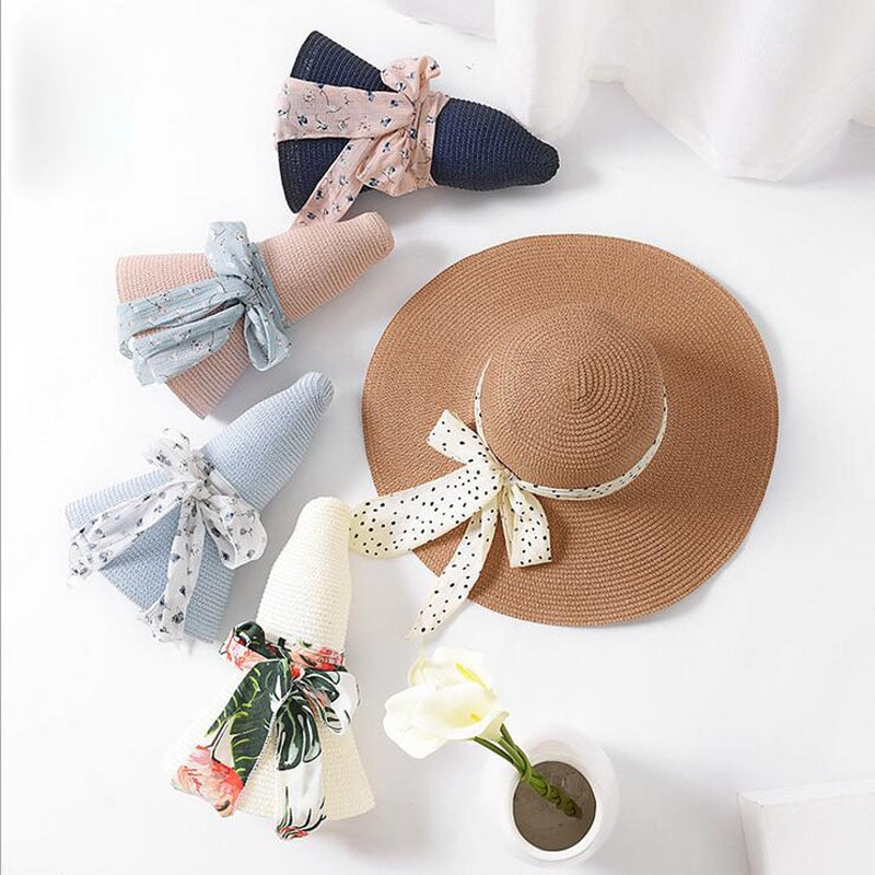 Chapas para Mulheres Chapeu Feminino Sombrero Floppy Straw Hat para Mulheres Chapeu Feminino Sombrero