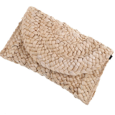 Bohemian Style Casual Ladies' Handmade Straw Bag Made Of Corn Peels