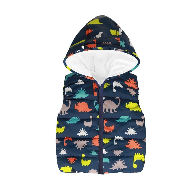 Cute Cartoon Printed Outerwear Vest &Coats For Kids - Sheseelady