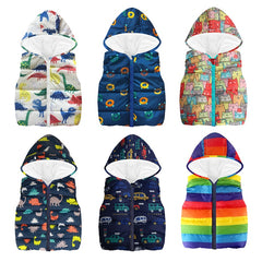 Cute Cartoon Printed Outerwear Vest &Coats For Kids - Sheseelady