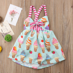 Casual Halter Backless Bow Baby Dresses - Sheseelady