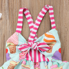 Casual Halter Backless Bow Baby Dresses - Sheseelady