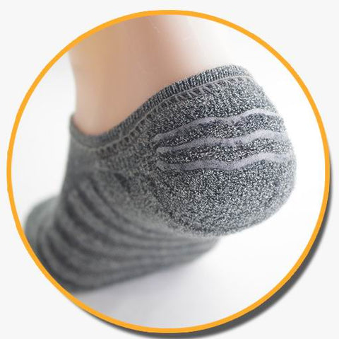 6Pcs=3Pairs/Lot Invisible Towel Style Cotton Socks Stripe Boat Anti Slip, High Qualtiy New Big Size For Men'S - Sheseelady