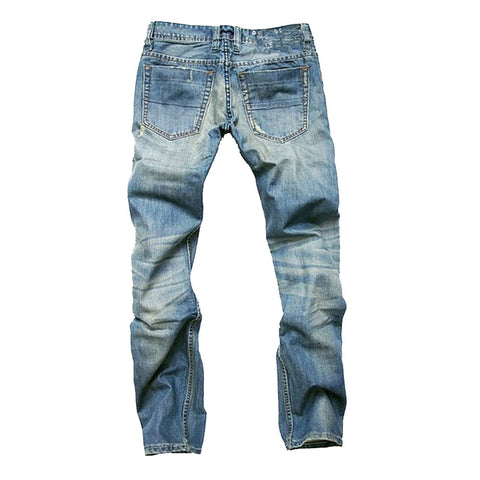 Casual Straight Slim Cotton Denim Men Jeans - Sheseelady