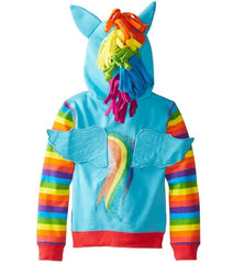 Pony Spring Casual Full Sleeve Hoodies Para Meninas Crianças