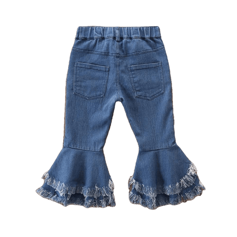 Flared Bell Bottom Boot Cut Pants For Toddler Girls