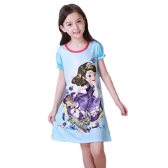 Lovely Short Sleeve Night Gown For Girls