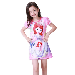 Lovely Short Sleeve Night Gown For Girls